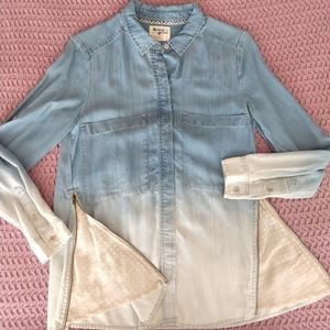Anthropologie Holding Horses Chambray tunic blouse